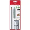Faber Castell Bleistift Grip Jumbo B silber Rad+Spitzer Produktbild-Vorschau 1