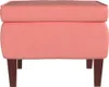 vidaXL Pouf con gambe in legno Velluto rosa Anteprima dell’immagine prodotto 3