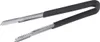 A pair of metal tongs with black handles against a white background. Produktbild-Vorschau