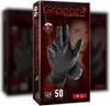 A box of black nitrile gloves with a person's hand wearing a glove on the front. Produktbild-Vorschau