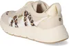 A side view of a beige sneaker with leopard print accents. Produktbild-Vorschau