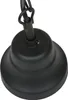A close-up view of the top part of a black pendant light fixture, showing the chain and the canopy. Produktbild-Vorschau