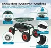 Siège de jardin sur larges roues Charge 150kg max. Chariot Voir les images du produit 7