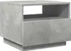 A concrete-effect side table with a drawer and an open shelf. Produktbild-Vorschau