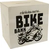 Bike Bank Spardose aus Holz in schwarz zum Thema Produktbild-Vorschau 1
