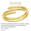 Wickelring gold: Ring offen aus 925 Silber 57 (18.1 mm Ø) Produktbild-Vorschau 2