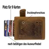 Echtleder Herren Wallet Geldbörse Braun mit Pik-Ass Motiv, Produktbild-Vorschau 4