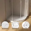 A close-up view of a shower tray with three circular insets highlighting features. Anteprima dell’immagine prodotto