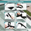 Instructions for installing pool cover straps. Produktbild-Vorschau