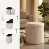 Relaxdays Pouf in velluto, pouf con vano portaoggetti, Anteprima dell’immagine prodotto 6