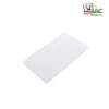 A white filter is shown on a white background with a logo in the top right corner. Produktbild-Vorschau