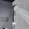 Linuode luxusný čierny / kartáčovaný kúpeľňový LED sprchový Náhľad obrázku produktu 6
