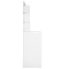 A side view of a white vanity table with shelves. Produktbild-Vorschau