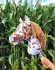 Cavallo Hobby Horse Large Premium - tartan bianco e marrone Anteprima dell’immagine prodotto 6