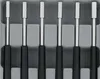 A set of six precision screwdrivers with hex heads, neatly arranged in a gray foam-lined case. Produktbild-Vorschau