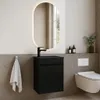 Badplaats Gäste-WC Waschtisch Set Sinta 40 x 22 cm Schwarz Produktbild-Vorschau 4