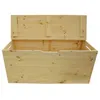 A wooden chest with its lid open, shown from the front. Anteprima dell’immagine prodotto