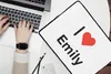 MuchoWow® Laptop Hülle 15 Zoll Ich liebe - Emily - Mädchen Produktbild-Vorschau 2