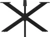 A black metal table leg base with an X-shaped design. Podgląd zdjęcia produktu