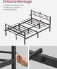An illustration of a bed frame assembly with close-up shots of assembly details. Produktbild-Vorschau