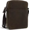 A brown leather crossbody bag is shown against a white background. Podgląd zdjęcia produktu