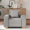 vidaXL Sofa Stuhl Wolkengrau 60 cm Stoff Produktbild-Vorschau 3
