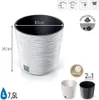 Prosperplast Blumentopf Silber, 25x25x24,7 cm, 7,5 Liter, Produktbild-Vorschau 2
