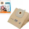A product shot showing a package of vacuum cleaner bags and one individual bag. Anteprima dell’immagine prodotto