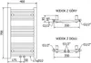 Mexen Ares grzejnik elektryczny 700 x 400 mm, 300 W, czarny Podgląd zdjęcia produktu 5