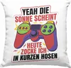 Trendation - Lustige Gamer Deko-Kissen mit Füllung 40x40 Produktbild-Vorschau 1