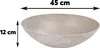 Flache Pflanzschale für draussen Dekoschale rund beige sand Produktbild-Vorschau 2