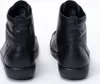 A pair of black leather high-top shoes shown from the back. Produktbild-Vorschau