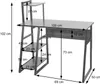 A diagram of a desk with dimensions indicated by arrows and text. Náhľad obrázku produktu