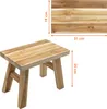 2.03 Teak Holz Hocker / Bank - ca. 31 x 25 x 19 cm - Produktbild-Vorschau 2