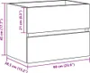 vidaXL Mobile lavello in rovere nero 60x38,5x45 cm Anteprima dell’immagine prodotto 8