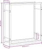 vidaXL Police na palivové drevo matná čierna 80x28x86 cm Náhľad obrázku produktu 8