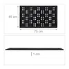 Relaxdays Fußmatte Gummi, 45x75 cm, Türmatte Gitter-Optik, Produktbild-Vorschau 4