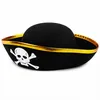 Piratenhut mit Totenkopf für Kinder | Schwarz Gold Produktbild-Vorschau 3