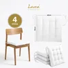 Lavea® Sitzkissen 40x40 cm, 4er Set, Weiß - mit Produktbild-Vorschau 2