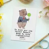 Mr. & Mrs. Panda Postkarte Zugbegleiter Herz - Weiß - Produktbild-Vorschau 2