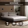 Homestyle4u čalouněná postel 160 x 200 cm futonová postel Náhled obrázku produktu 17