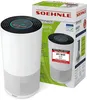 A white SOEHNLE Airfresh Clean Connect 500 air purifier is shown next to its retail packaging, which features product information and test results. Produktbild-Vorschau