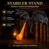 Drachen Deko 3D-Druck feuerspeiend – Flügel 20cm, schwarz, Produktbild-Vorschau 7