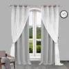 1 pièce Voile pour enfants Rideau à œillets double couche Voir les images du produit 2