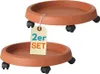 2er Set Pflanzenroller Outdoor Wetterfest Rollbrett Produktbild-Vorschau 1