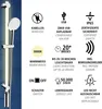 Set di aste doccia a LED 94 cm bianco caldo Anteprima dell’immagine prodotto 5