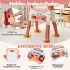 COSTWAY 4-in-1 Kindertafel, Doppelseitige Kinderstaffelei, Produktbild-Vorschau 5