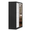 Schwebetürenschran Kleiderschrank 150 cm Schwarz/Weiß mit Produktbild-Vorschau 10