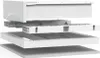 An exploded view of a white product, showing its different layers and components. Podgląd zdjęcia produktu