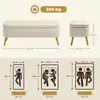 Banc HOMCOM avec rangement, assise rembourrée aspect Voir les images du produit 3